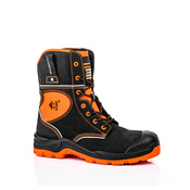 BVIZ6 S7 Orange/Black 360° High Visibility Metal Free Waterproof Safety High-Leg Lace Boot with Built-In Ankle Impact Protection