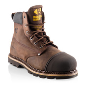 B301 SB P HRO SRC Chocolate Oil Leather Goodyear Welted Safety Lace Boot